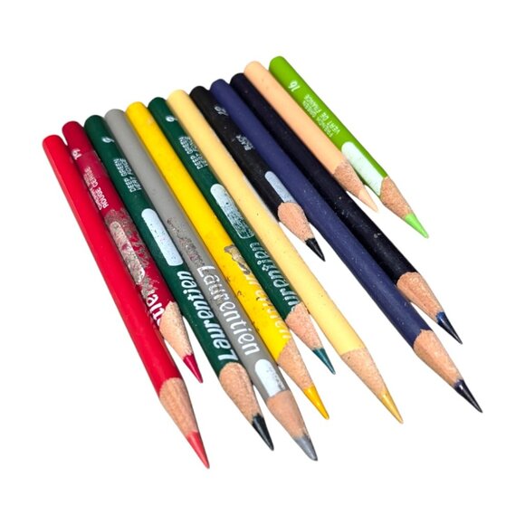 12 Vintage Berol Prismacolor & Laurentien Colored Pencils 80s-90s Artist - Picture 4 of 6